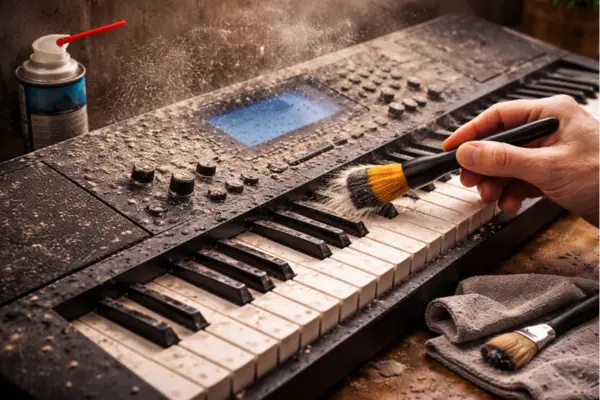 Poeira danifica teclado eletrônico?