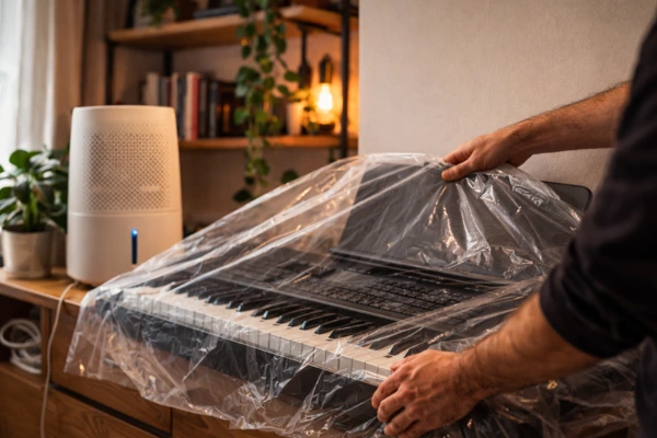 Como proteger teclado musical da umidade